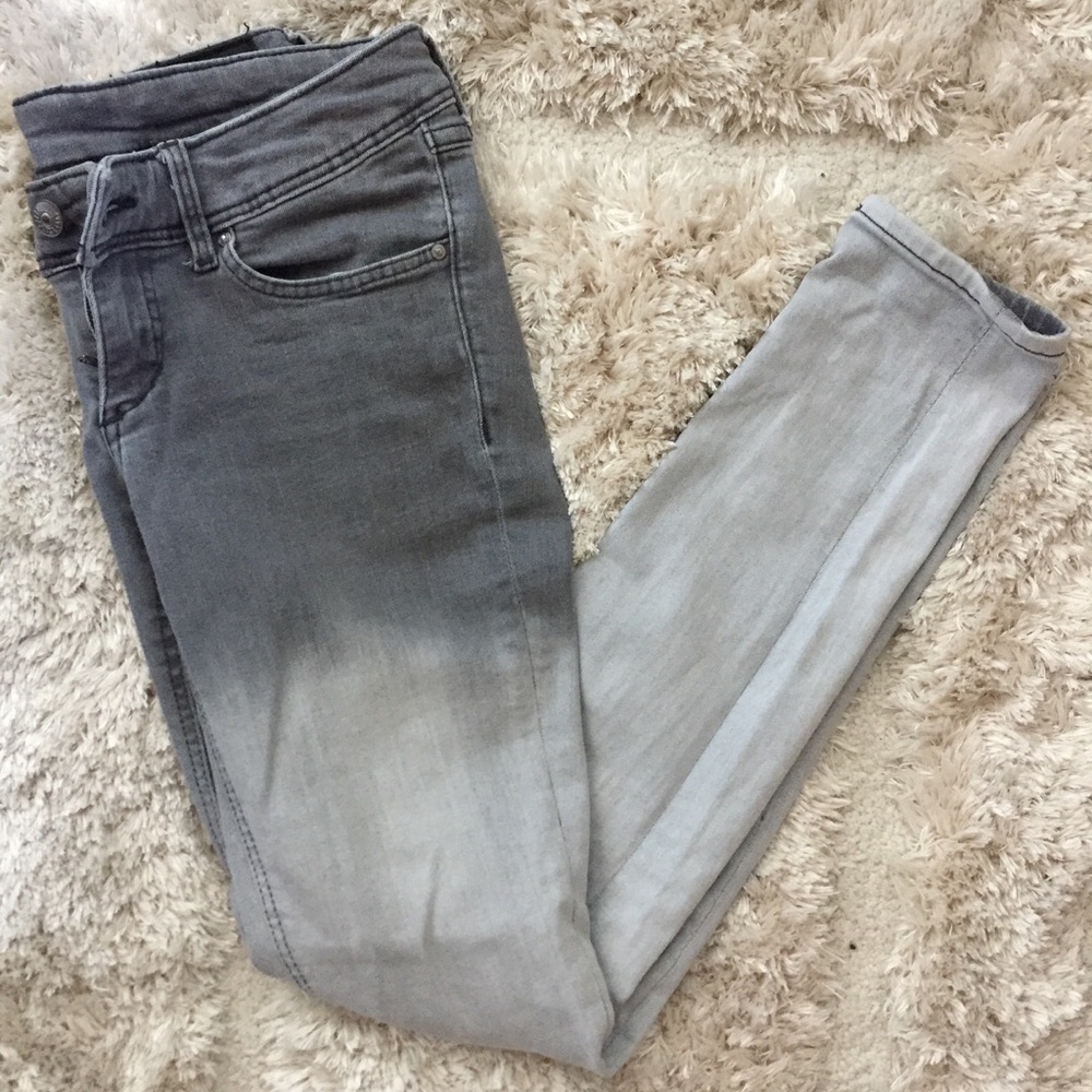 Faded effect gray skinny jeans
